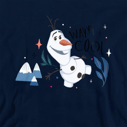Navy - Side - Frozen Childrens-Kids Wayyy Cool Olaf Pullover Hoodie
