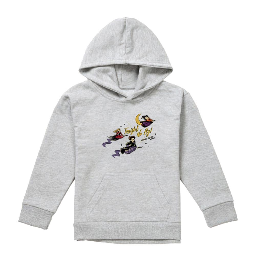 Athletic Heather - Front - Hocus Pocus Childrens-Kids Tonight We Fly Sanderson Sisters Heather Hoodie