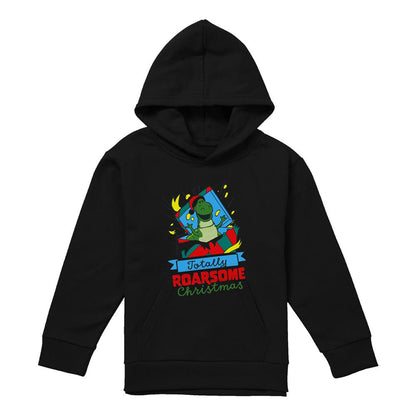 Athletic Heather - Front - Toy Story Childrens-Kids Totally Roarsome Christmas Rex Heather Hoodie