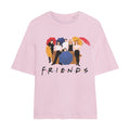 Light Pink - Front - Friends Womens-Ladies Cut Out Oversized T-Shirt