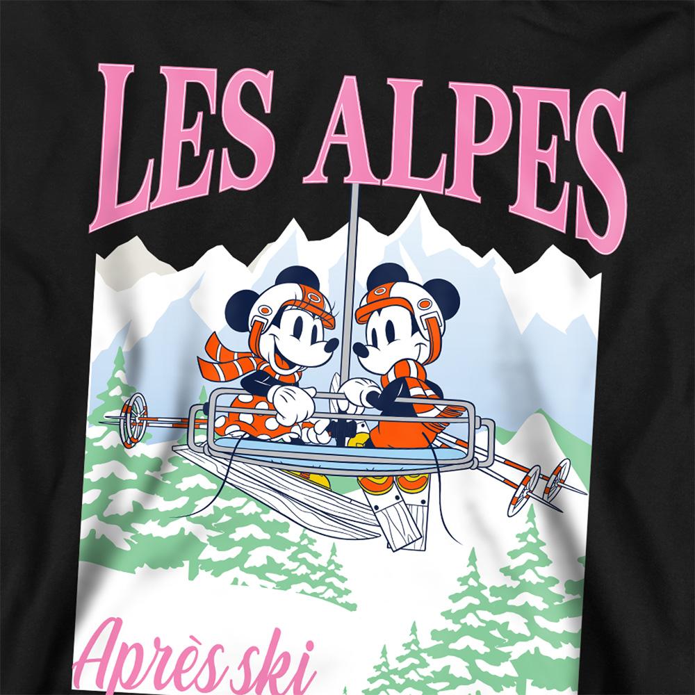 Black - Side - Disney Childrens-Kids Les Alpes Mickey Mouse Hoodie