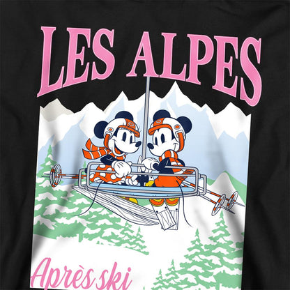 Black - Side - Disney Childrens-Kids Les Alpes Mickey Mouse Hoodie