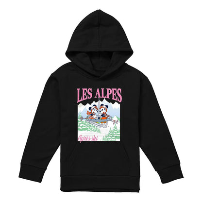 Black - Front - Disney Childrens-Kids Les Alpes Mickey Mouse Hoodie