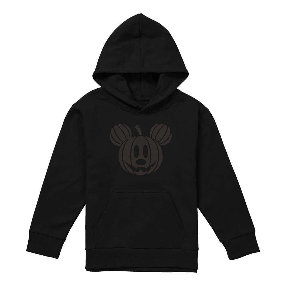 Black - Front - Disney Childrens-Kids Mickey Mouse Pumpkin Head Hoodie