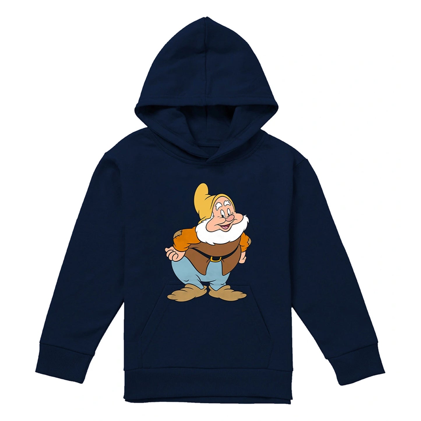 Navy - Front - Snow White And The Seven Dwarfs Childrens-Kids Happy Hoodie