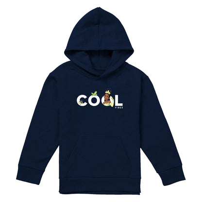 Navy - Front - The Princess and the Frog Childrens-Kids Cool Vibes Tiana & Prince Naveen Hoodie