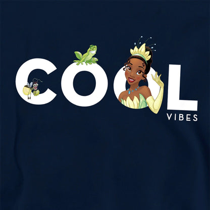 Navy - Side - The Princess and the Frog Childrens-Kids Cool Vibes Tiana & Prince Naveen Hoodie