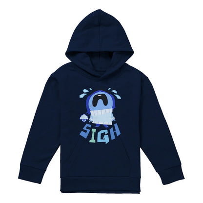Navy - Front - Inside Out 2 Childrens-Kids Sadness Hoodie