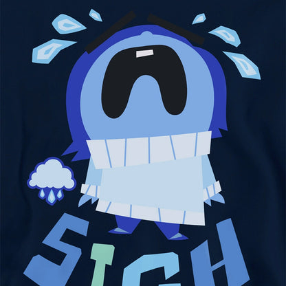 Navy - Side - Inside Out 2 Childrens-Kids Sadness Hoodie