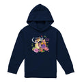 Navy - Front - Disney Princess Childrens-Kids Snow White Pocahontas Sleeping Beauty Heather Hoodie