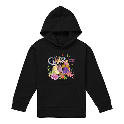 Black - Front - Disney Princess Childrens-Kids Snow White Pocahontas Sleeping Beauty Heather Hoodie