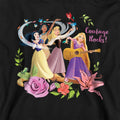 Black - Side - Disney Princess Childrens-Kids Snow White Pocahontas Sleeping Beauty Heather Hoodie