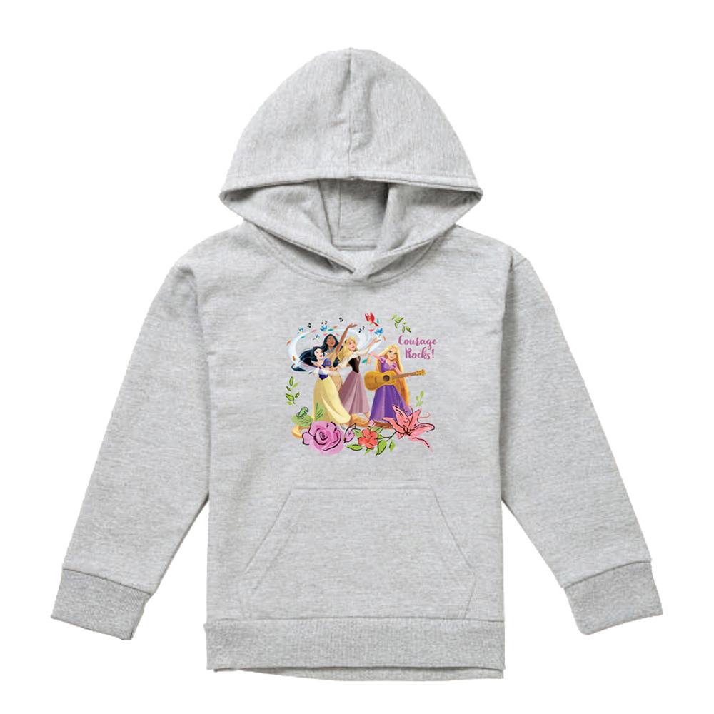 Athletic Heather - Front - Disney Princess Childrens-Kids Snow White Pocahontas Sleeping Beauty Heather Hoodie