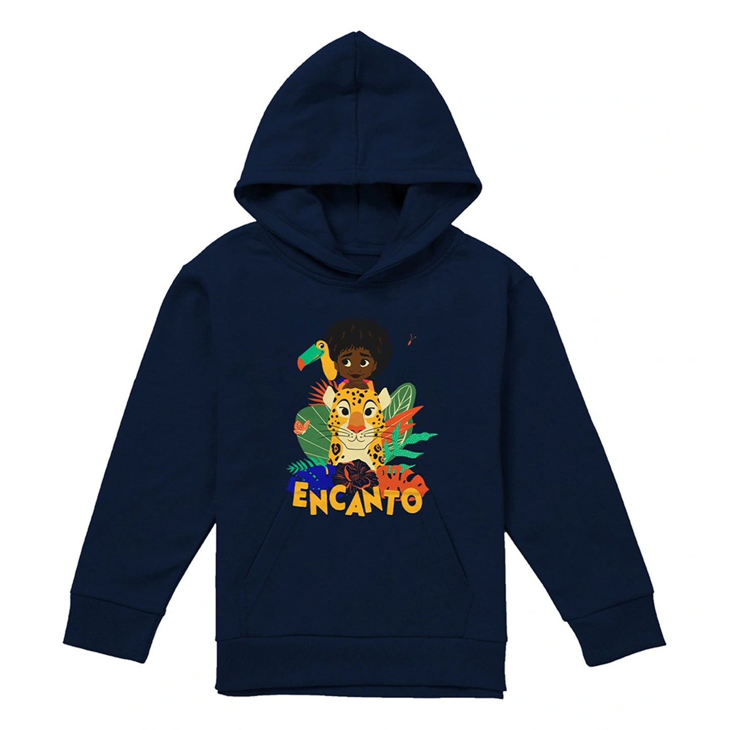 Navy - Front - Encanto Childrens-Kids Antonio Jungle Hoodie