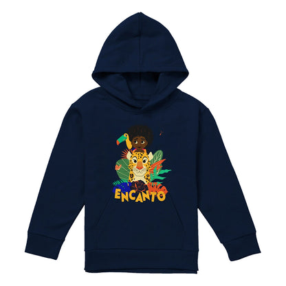 Navy - Front - Encanto Childrens-Kids Antonio Jungle Hoodie