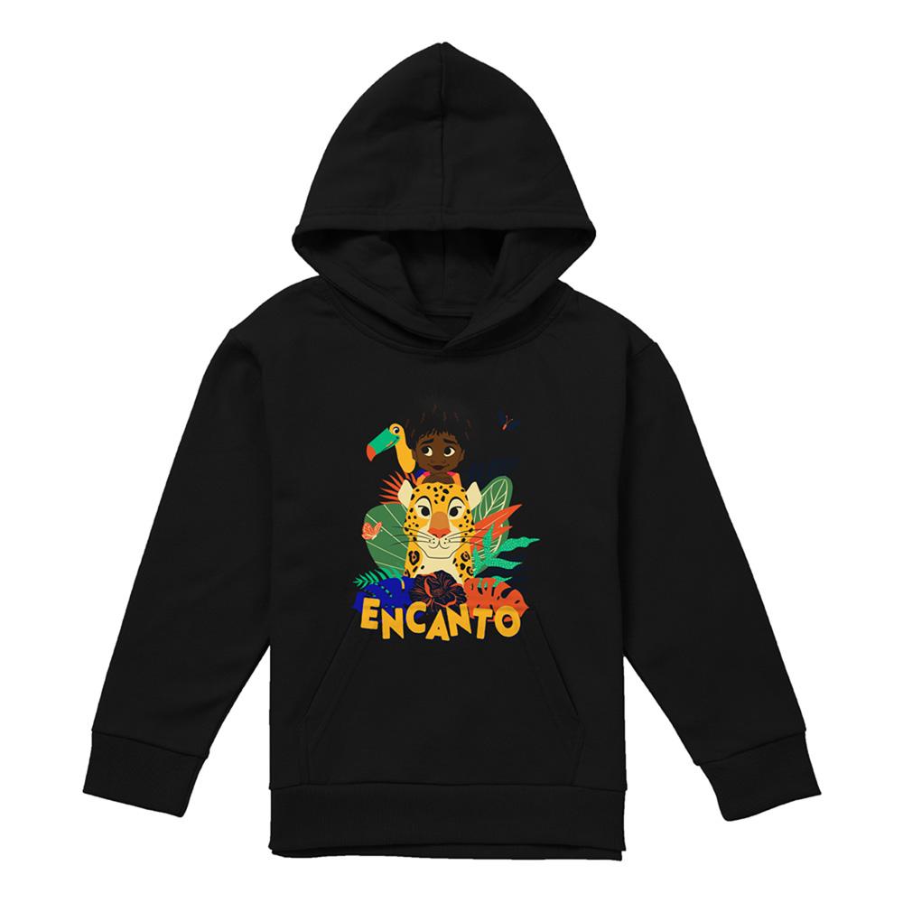 Black - Front - Encanto Childrens-Kids Antonio Jungle Hoodie