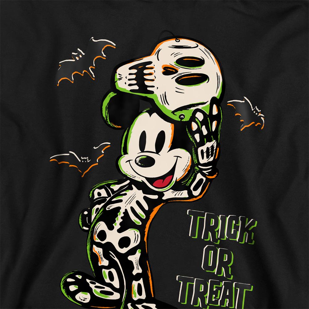 Black - Side - Disney Childrens-Kids Mickey Mouse Skeleton Hoodie