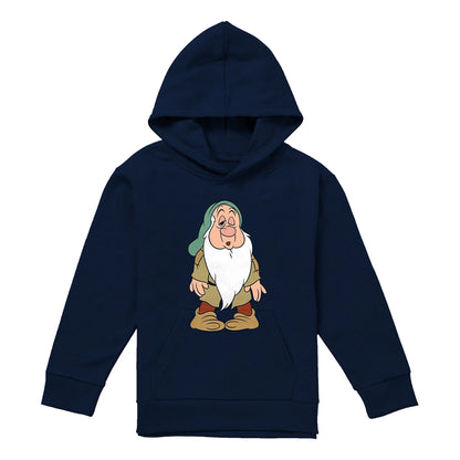 Navy - Front - Snow White And The Seven Dwarfs Childrens-Kids Struggles Sleepy Hoodie