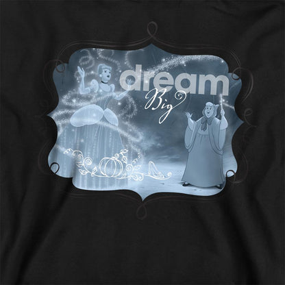 Black - Side - Cinderella Childrens-Kids Dream Big Fairy Godmother Hoodie