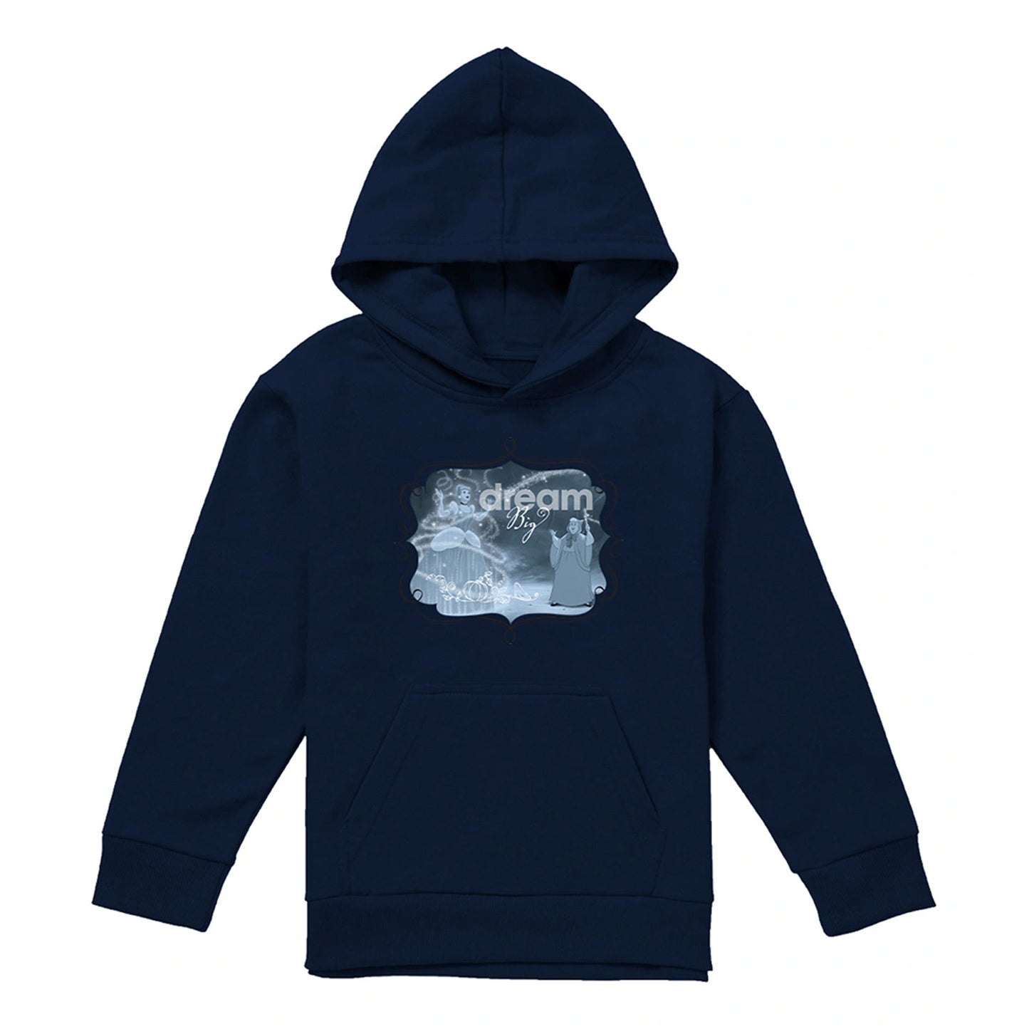 Navy - Front - Cinderella Childrens-Kids Dream Big Fairy Godmother Hoodie