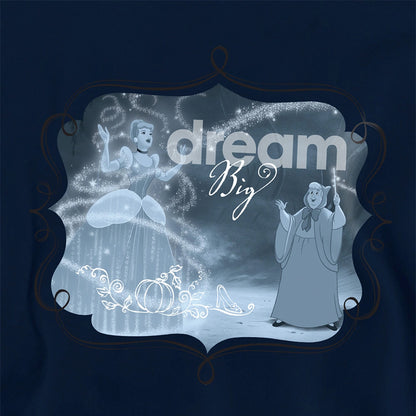Navy - Side - Cinderella Childrens-Kids Dream Big Fairy Godmother Hoodie