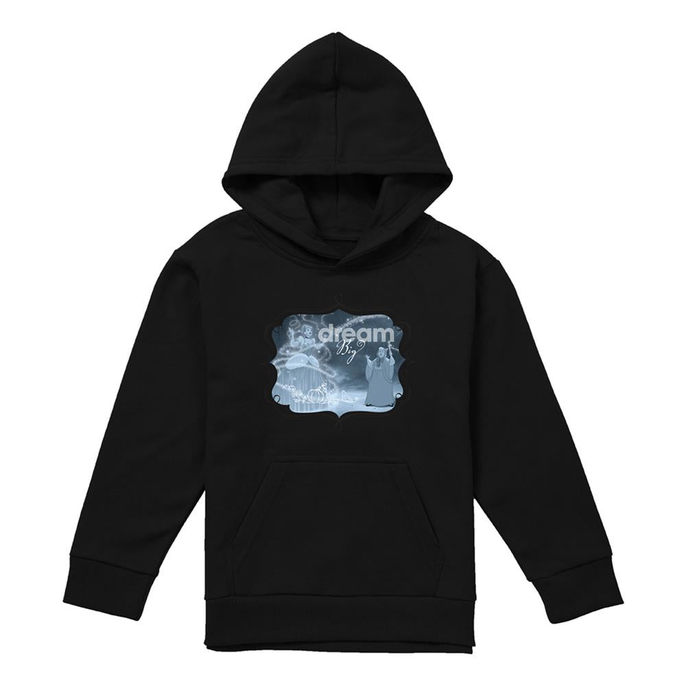 Black - Front - Cinderella Childrens-Kids Dream Big Fairy Godmother Hoodie