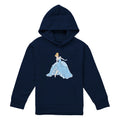 Navy - Front - Cinderella Childrens-Kids Sparkling Hoodie