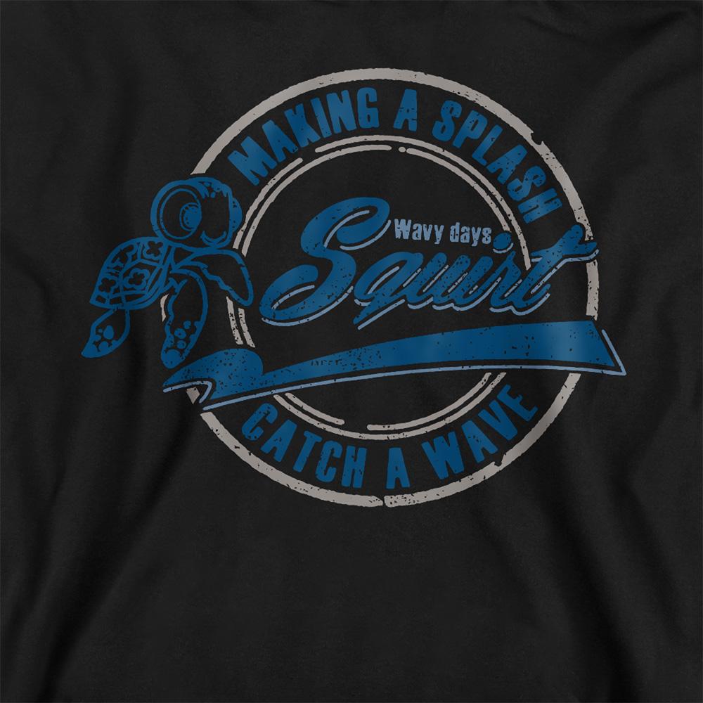 Black - Side - Finding Nemo Childrens-Kids Catch A Wave Squirt Hoodie