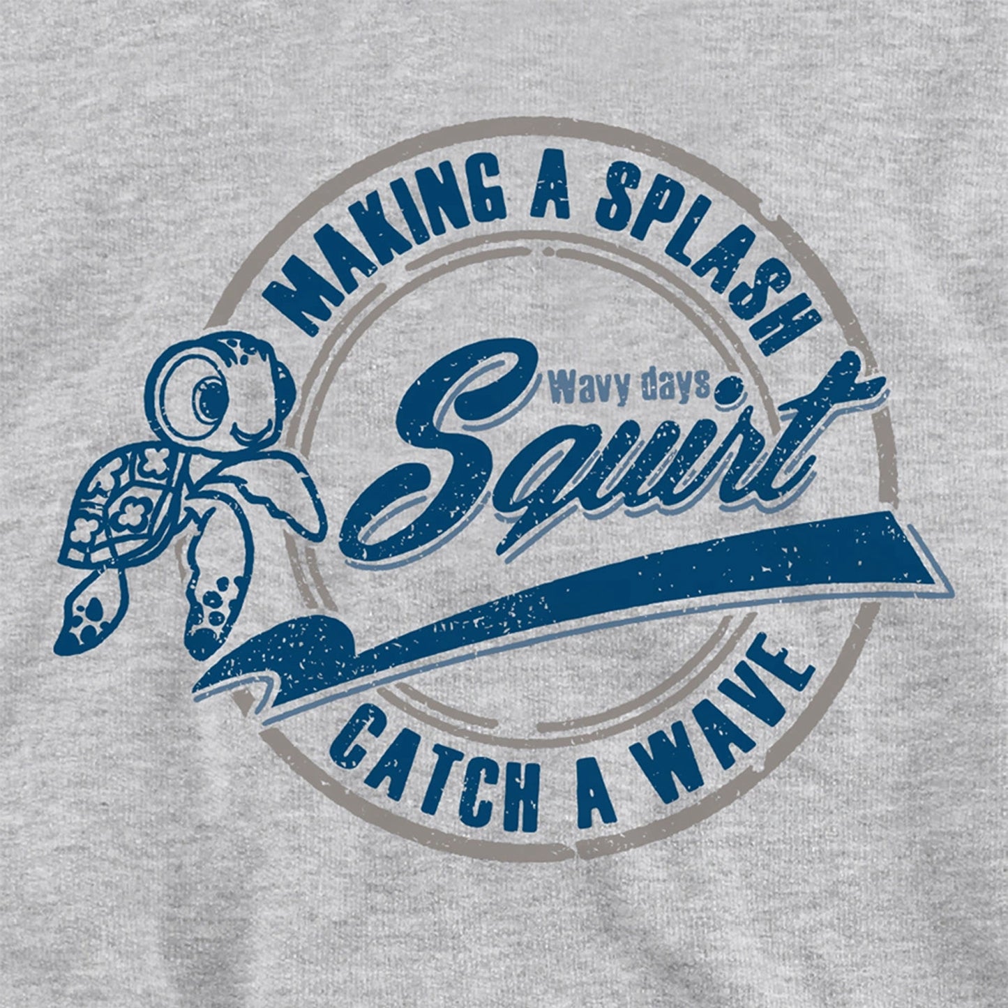 Athletic Heather - Side - Finding Nemo Childrens-Kids Catch A Wave Squirt Hoodie