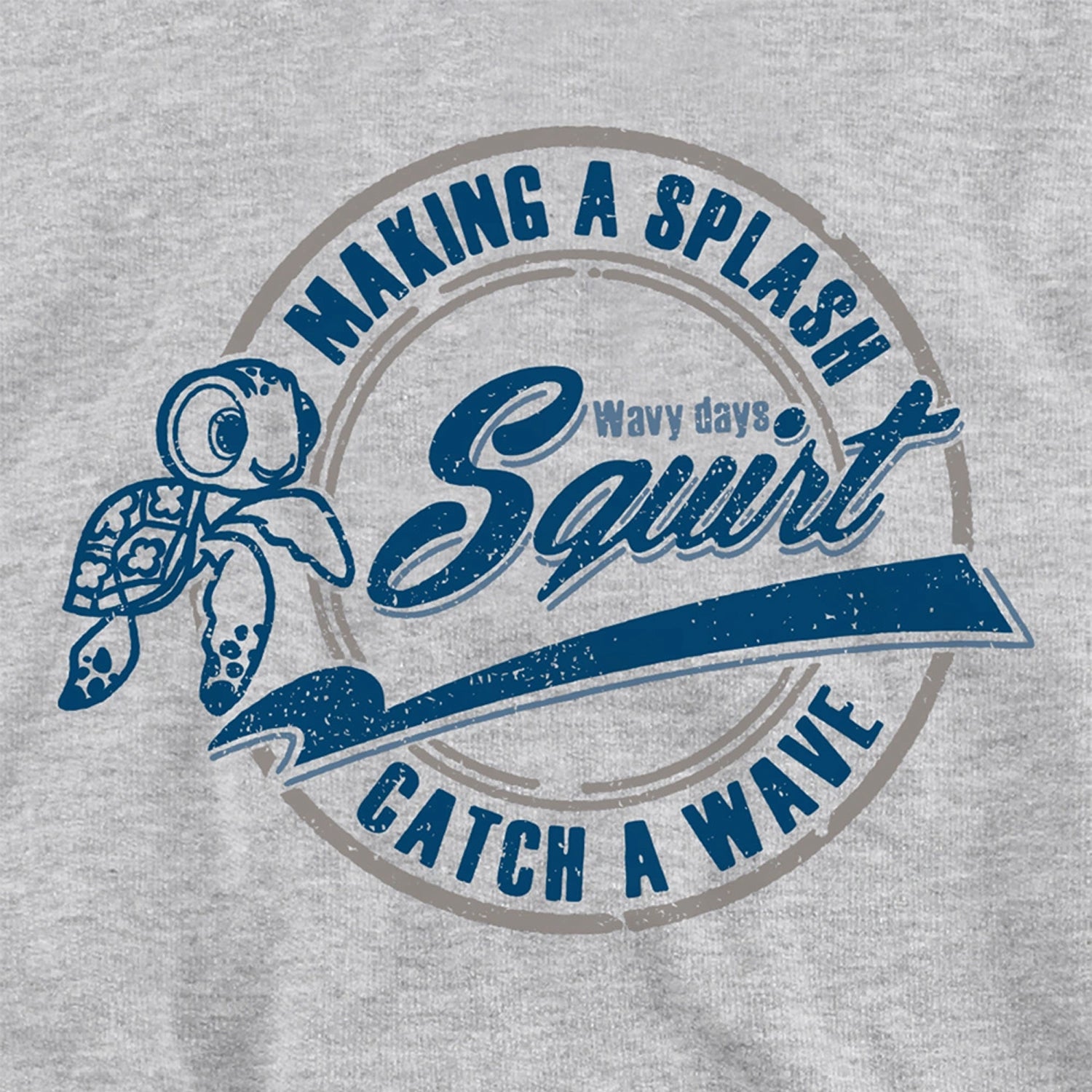 Athletic Heather - Side - Finding Nemo Childrens-Kids Catch A Wave Squirt Hoodie