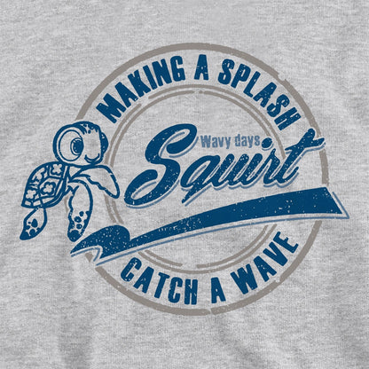 Athletic Heather - Side - Finding Nemo Childrens-Kids Catch A Wave Squirt Hoodie