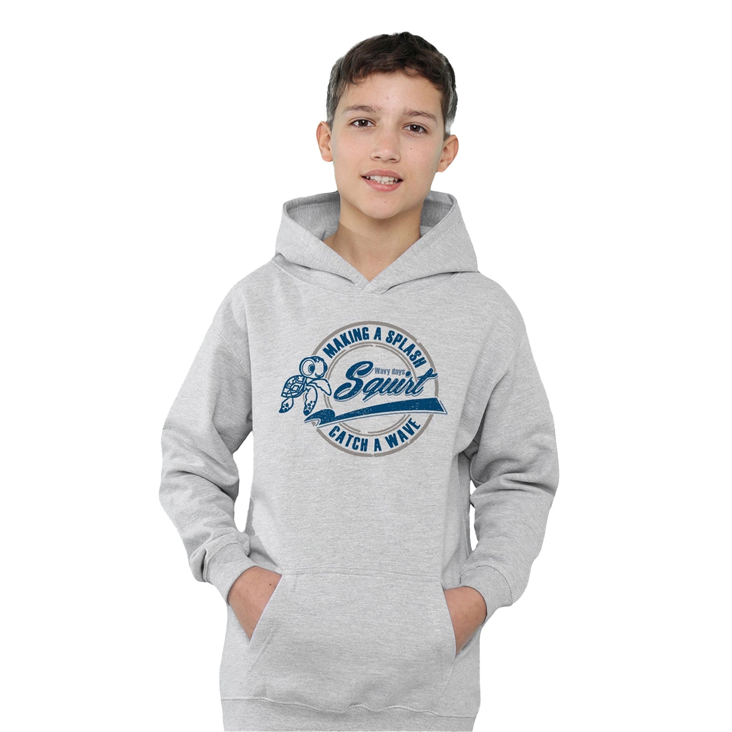 Athletic Heather - Lifestyle - Finding Nemo Childrens-Kids Catch A Wave Squirt Hoodie