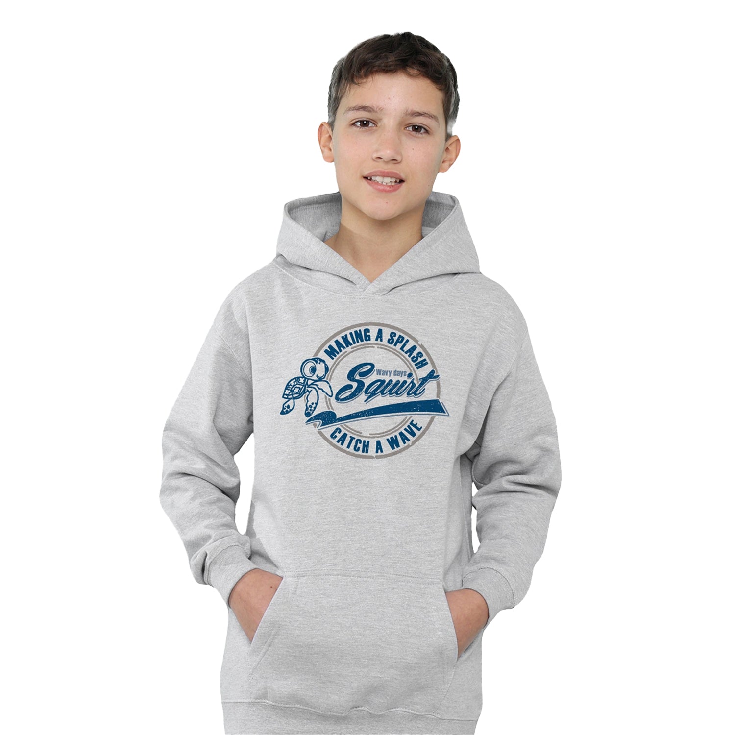 Athletic Heather - Lifestyle - Finding Nemo Childrens-Kids Catch A Wave Squirt Hoodie