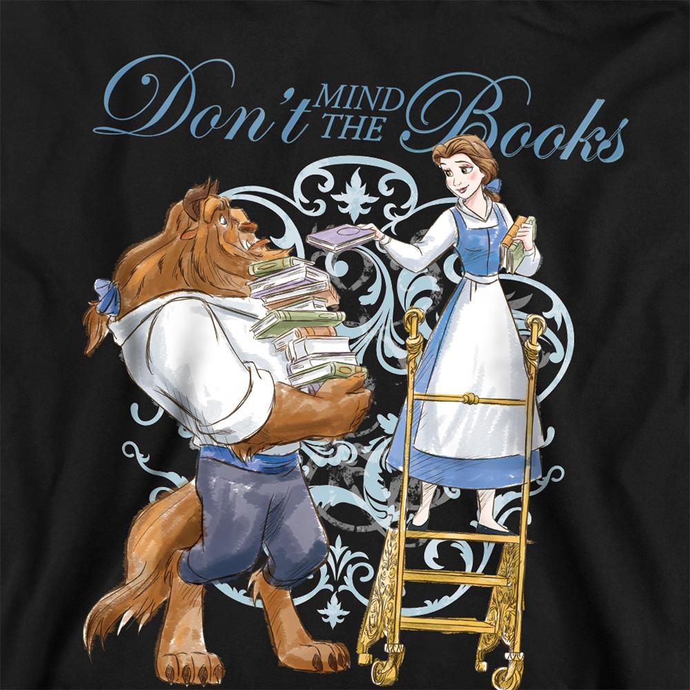 Black - Side - Beauty And The Beast Childrens-Kids Don´t Mind the Books Hoodie