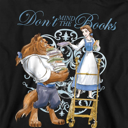 Black - Side - Beauty And The Beast Childrens-Kids Don´t Mind the Books Hoodie