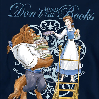 Navy - Side - Beauty And The Beast Childrens-Kids Don´t Mind the Books Hoodie