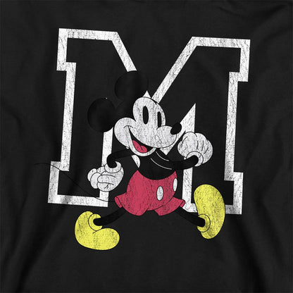 Black - Side - Disney Childrens-Kids Classic Mickey Mouse Walking Hoodie