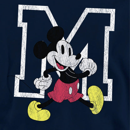 Navy - Side - Disney Childrens-Kids Classic Mickey Mouse Walking Hoodie
