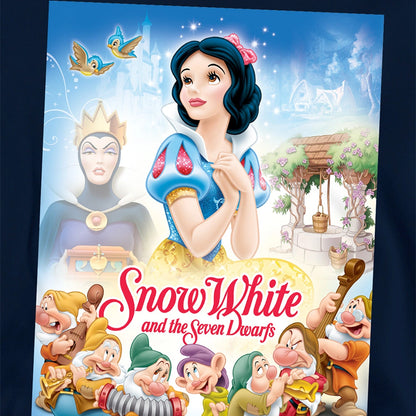 Navy - Side - Snow White Childrens-Kids Modern Movie Poster Hoodie