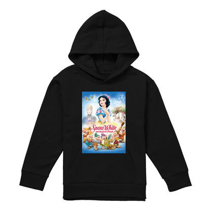 Black - Front - Snow White Childrens-Kids Modern Movie Poster Hoodie