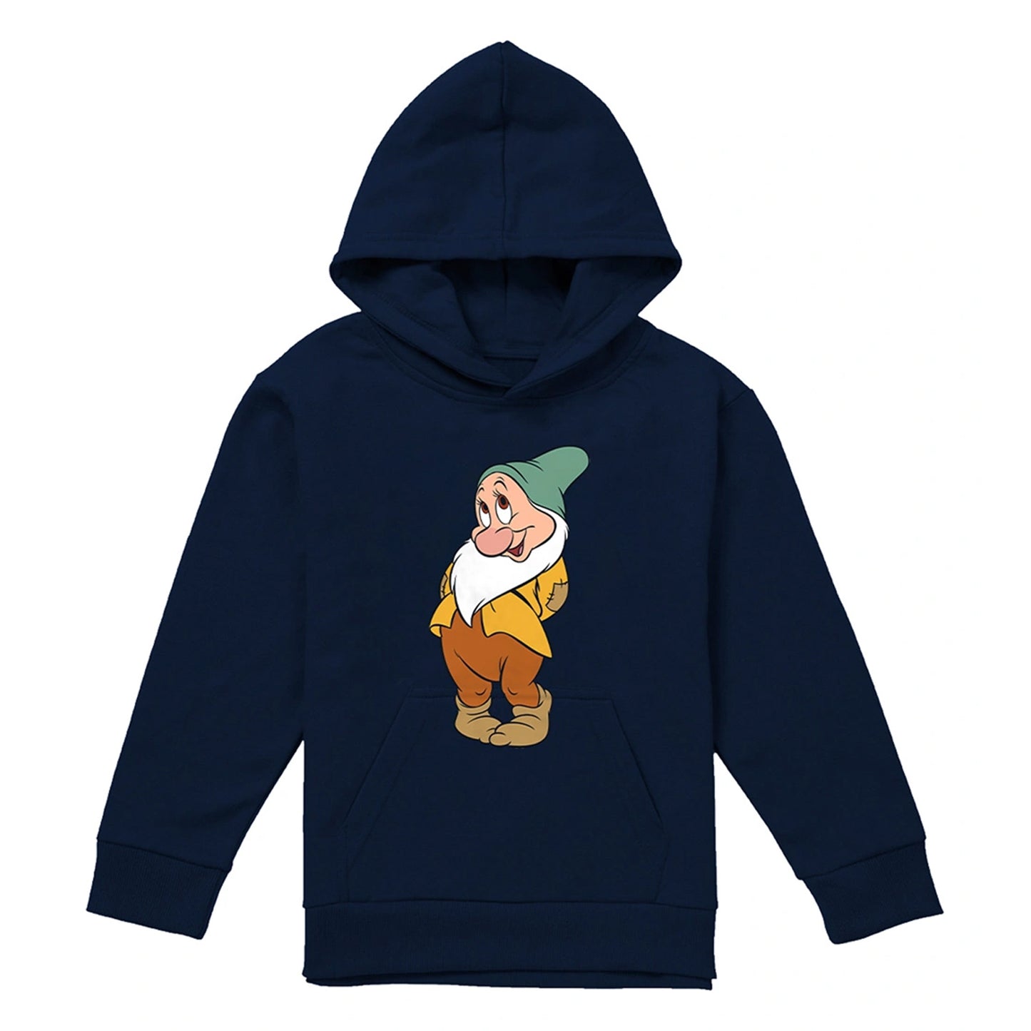 Navy - Front - Snow White And The Seven Dwarfs Childrens-Kids Flirty Bashful Hoodie