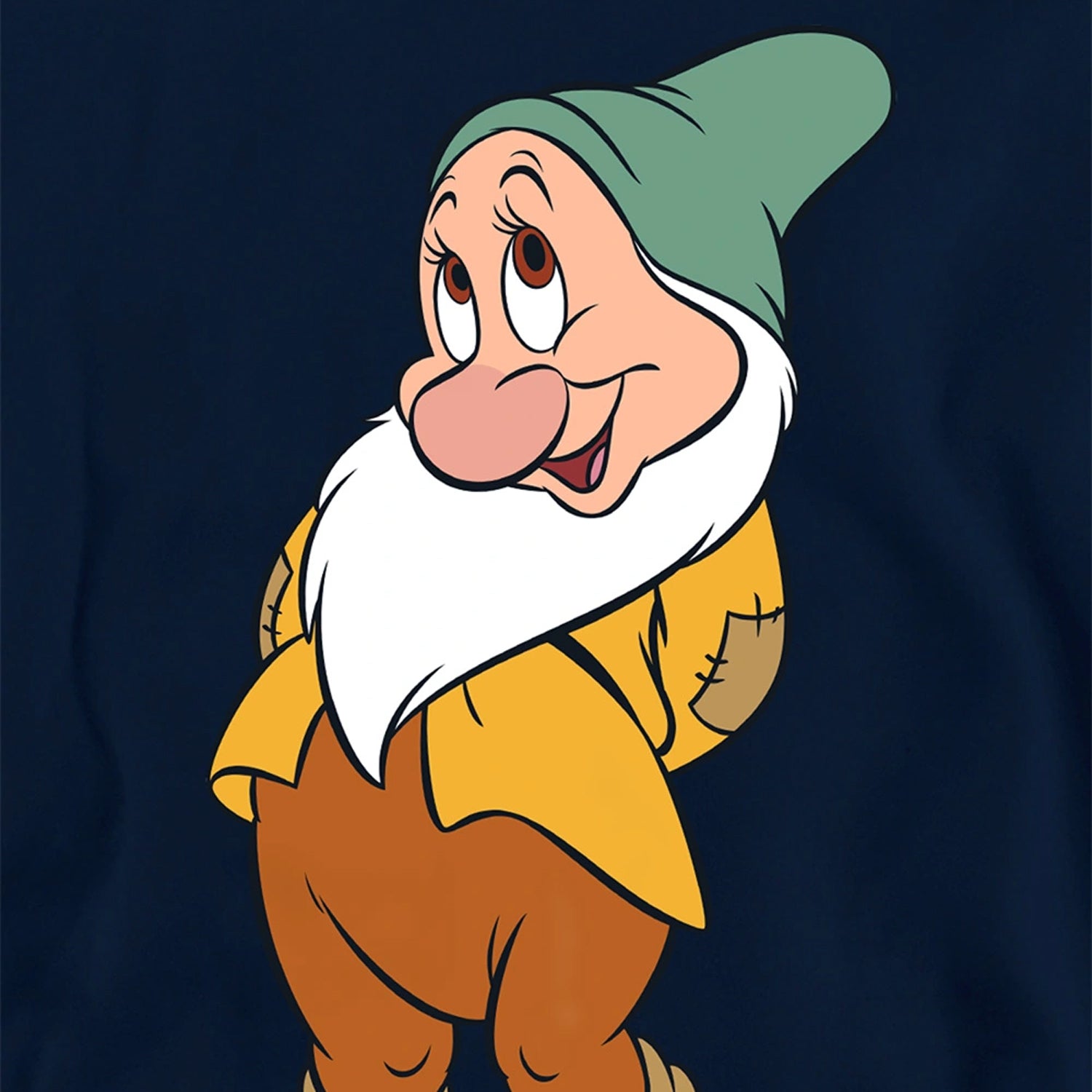 Navy - Side - Snow White And The Seven Dwarfs Childrens-Kids Flirty Bashful Hoodie
