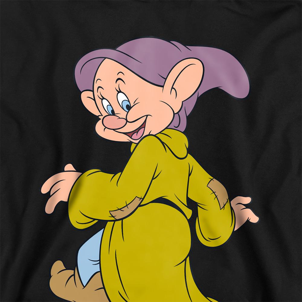 Black - Side - Snow White And The Seven Dwarfs Childrens-Kids Dopey Poses Hoodie