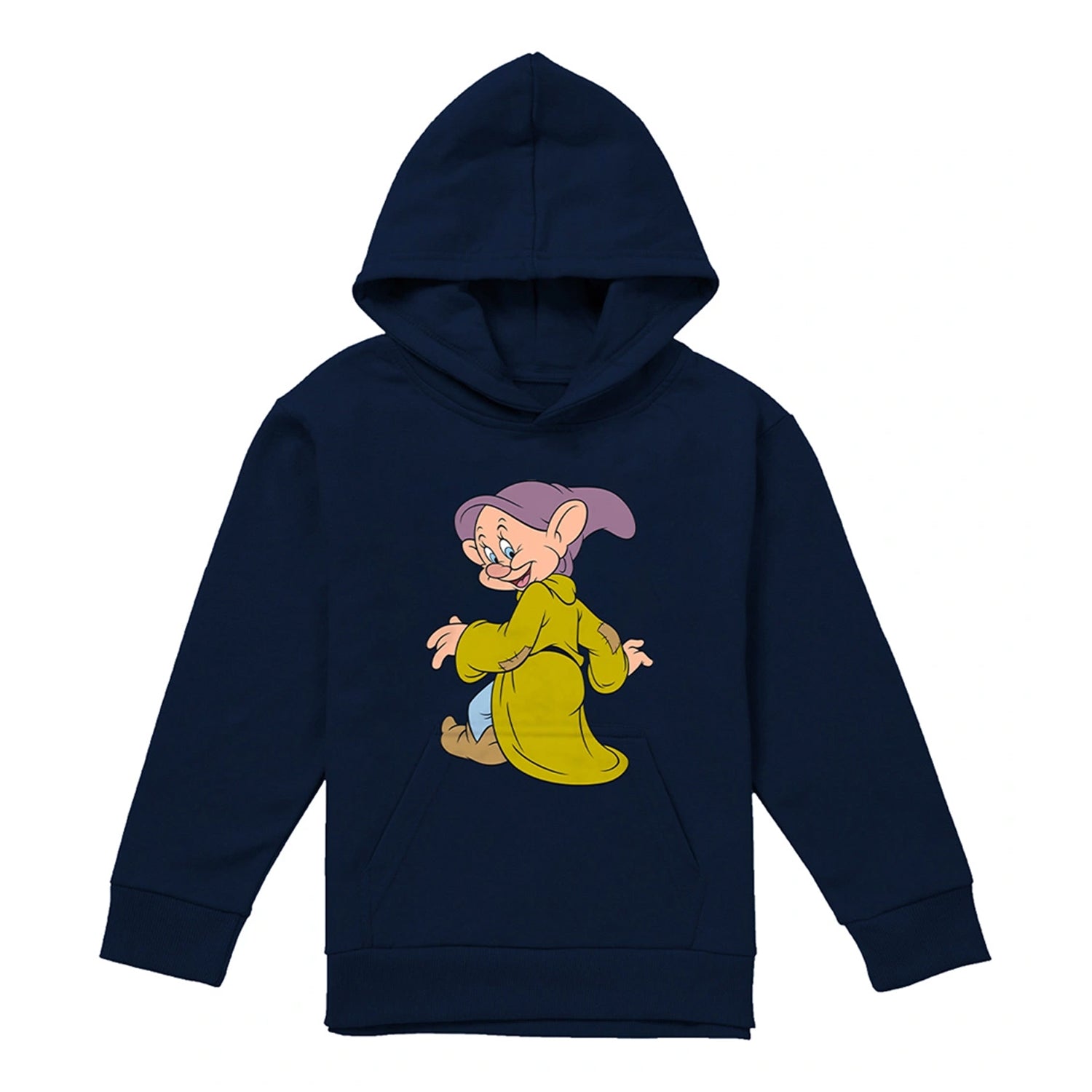 Navy - Front - Snow White And The Seven Dwarfs Childrens-Kids Dopey Poses Hoodie