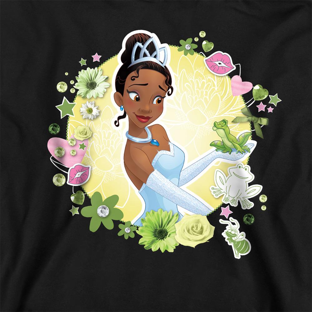 Athletic Heather - Side - The Princess and the Frog Childrens-Kids Tiana & Prince Naveen Heather Hoodie