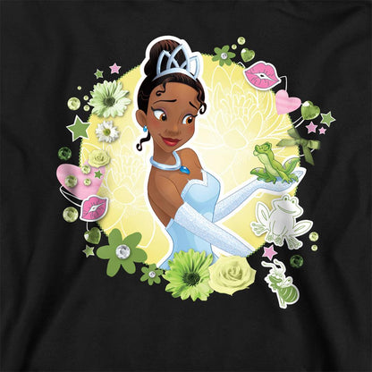 Athletic Heather - Side - The Princess and the Frog Childrens-Kids Tiana & Prince Naveen Heather Hoodie