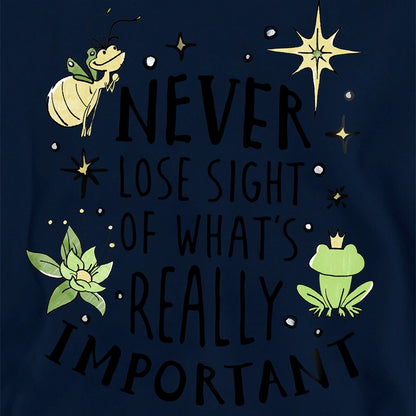 Navy - Side - The Princess and the Frog Childrens-Kids Never Lose Sight Hoodie