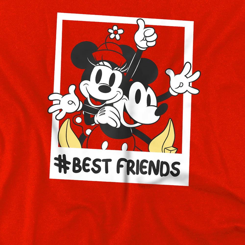 Red - Side - Disney Childrens-Kids Bestfriends Mickey & Minnie Mouse Hoodie