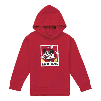 Red - Front - Disney Childrens-Kids Bestfriends Mickey & Minnie Mouse Hoodie