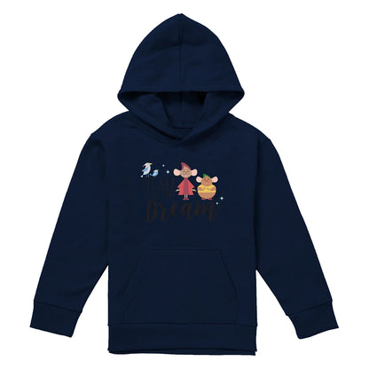 Navy - Front - Cinderella Childrens-Kids Team Dream Jaq And Gus Hoodie